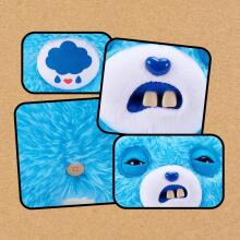 Fuggler Care Bears 23 cm plush mänguasi (Grumpy Bear) firmalt ZURU - naljakas kole koletislik kaisukaru inimhammastega, kogutav plush mängu