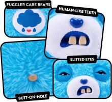 Fuggler Care Bears 23 cm plush mänguasi (Grumpy Bear) firmalt ZURU - naljakas kole koletislik kaisukaru inimhammastega, kogutav plush mängu