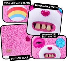 Fuggler Care Bears 23 cm plush mänguasi (Cheer Bear) firmalt ZURU - naljakas kole koletislik kaisukaru inimhammastega, kogutav plush mänguasi lastele, teismelistele, täiskasvanutele ja krosso
