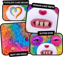 Fuggler Care Bears 23 cm plush mänguasi (Togetherness Bear) firmalt ZURU - naljakas kole koletislik kaisukaru inimhammastega, kogutav plush mängu