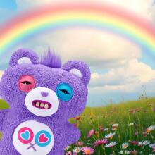 Fuggler Care Bears 23 cm plush mänguasi (Share Bear) firmalt ZURU - naljakas kole koletislik kaisukaru inimhammastega, kogutav plush mängu