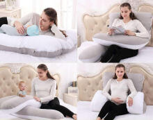La Bebe™ Cushy Maternity Pillow Art. 30579834 Nordic Cats. Multifunctional Pregnancy Pillow (U-Shaped), Polyester Fiber Filling, 155×80 cm
