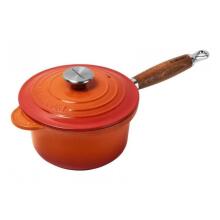 Cast iron sauce pan &Oslash;18cm / 1.8L orange