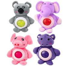 Plush Toy for Squeezing, Kneading, Squeezing with Water Balls Elephant Pig 15 cm