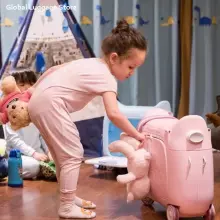 Multifunctional Children Luggage  Suitcase Art.276173 Blue Kohver-iste ratastel 3 ühes