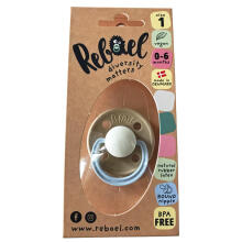 Rebael Round Latex Art.276189 Colour Mix Pacifier (nipple) made of 100% natural rubber 6+ months (2 pcs.)