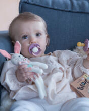 Rebael Round Latex Art.276189 Colour Mix Pacifier (nipple) made of 100% natural rubber 6+ months (2 pcs.)