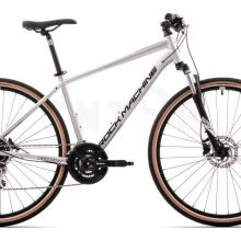 Kalnu velosipēds Rock Machine Crossride 300 Gloss Silver/Black/Grey (Rata izmērs: 29 Rāmja izmērs: L)