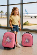 Unicorn Suitcase+Backpack  Art.BC-ROZ-004 Laste kohver ratastel