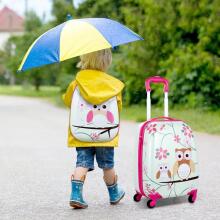 Owl Suitcase+Backpack  Art.BC-S-001 Laste kohver ratastel