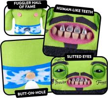 Fuggler Fugg Stars 23cm plush mänguasi (Rhymer Mcslimer) firmalt ZURU - naljakas kole koletislik kaisuloom inimhammastega, kogutav plush mänguasi lastele, teismelistele, teismelistele, täiska