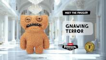 Fuggler Gold Fuggs 22 cm plush mänguasi (näriv terror - hambad) firmalt ZURU - naljakas kole koletislik kaisuloom inimkujuliste hammastega, hull kollektsiooniobjekt lastele, teismelistele