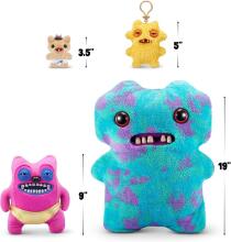 Fuggler Gold Fuggs 22 cm plush mänguasi (Ahne Grinner - Püksid) firmalt ZURU - naljakas kole koletislik kaisuloom inimkujuliste hammastega, hull kollektsiooniobjekt lastele, teismelistele