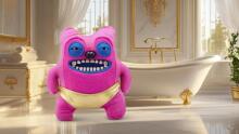Fuggler Gold Fuggs 22 cm plush mänguasi (Ahne Grinner - Püksid) firmalt ZURU - naljakas kole koletislik kaisuloom inimkujuliste hammastega, hull kollektsiooniobjekt lastele, teismelistele