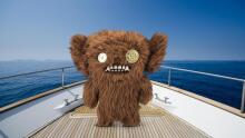 Fuggler Gold Fuggs 22 cm plush mänguasi (Grumpy Grumps - silmad) firmalt ZURU - naljakas kole koletislik kaisuloom inimkujuliste hammastega, hull kollektsioonio