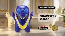 Fuggler Gold Fuggs 22 cm plush mänguasi (Shameless Goof - Mankini) firmalt ZURU - naljakas kole koletislik kaisuloom inimkujuliste hammastega, hull kollektsioonio