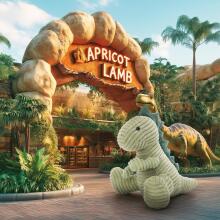 Apricot Lamb - Dinosauruse Kaisumänguasi 22cm - Palus Mänguasi Lastele ja Beebidele - Kohev Täidetud Dino Kaisumänguasi