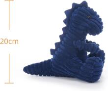 Apricot Lamb - Dinosauruse Kaisumänguasi 20 cm - Palus Mänguasi Lastele ja Beebidele - Kohev Täidetud Dino Kaisumänguasi (sinine)