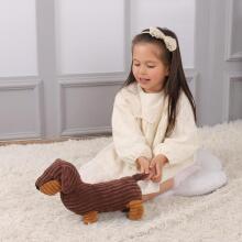 Apricot Lamb - Kaisukaru Henry Taksikoer 34 cm - Pehme Koerakingitus Lastele (pruun)