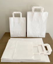 Basic S White Paper Bag Art.P50902 size 19 x 8 x 25 cm