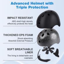 Flintronic Bicycle Helmet Art.278456 Black Sertifitseeritud, reguleeritav laste kiiver (48-52 cm)
