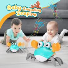 Crab Baby Toy Art.278759  Interaktiivne vähk roomik koos heliga roheline