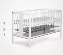La Bebe™ Kids Wood Cot Sosna Art.279424 Natural Laste puidust võrevoodi 120x60 cm