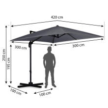 Kokkupandav aiavarju 8 segmenti 420 cm kattega Plonos PL-883
