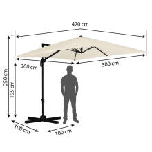 Kokkupandav aiavarju 8 segmenti 420 cm kattega Plonos PL-883