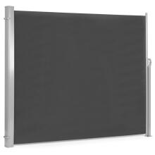 Foldable awning 300x180 cm, side roller blind, garden screen for terrace, anthracite