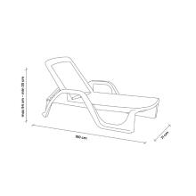 Sun lounger Nilo grey
