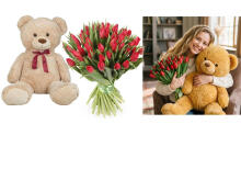 La Petit Fluer Art. LPT-TR51 Fresh Red tulips 51 psc