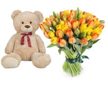 La Petit Fluer Art. LPT-TR51 Fresh Red tulips 51 psc
