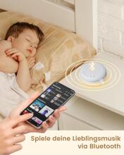 Baby Basic Noise Accessories Baby Sound Machine Art.279966 White Portable sound machine with cord and sound effects