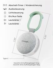 Baby Basic Noise Accessories Baby Sound Machine Art.279969 White Portable sound machine with cord and sound effects