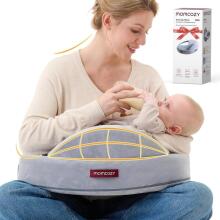Momcozy Memory Foam Nursing Pillow with Safety Border Art.280037 Pink Ergonoomiline imetamispadi, mis on valmistatud mäluvahust ja millel on kaitsva küljega