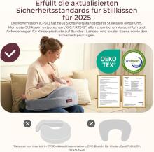 Momcozy Memory Foam Nursing Pillow with Safety Border Art.280037 Pink Ergonoomiline imetamispadi, mis on valmistatud mäluvahust ja millel on kaitsva küljega