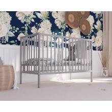 Bocian Baby Cot Magda 120x60 Art.280152 Grey  Laste puidust võrevoodi 120x60 cm
