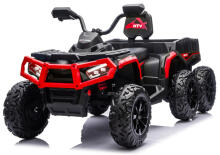 Aku Toitega Quad ATV 6 Ratast Koos Haagisega JC606 24V 4x4 Punane