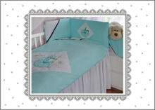 Voodipesu komplekt - 6 osa - 120/90/160 - TSIRKUSE KASS - ROOSA ***