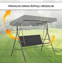 Z-HOME, 110 × 90 cm, Art.23207W, replacement garden swing seat cover, waterproof base material