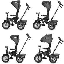 Bebe Basic Schumacher Kid  Air Trike Art.281266 Black Laste kolmerattaline lenkstangiga, katuse ja täispuhutavate ratastega