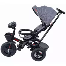 Bebe Basic Schumacher Kid  Air Trike Art.281267  Grey Laste kolmerattaline lenkstangiga, katuse ja täispuhutavate ratastega