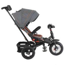 Bebe Basic Schumacher Kid  Air Trike Art.281267  Grey Laste kolmerattaline lenkstangiga, katuse ja täispuhutavate ratastega