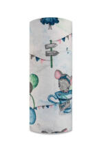 Mähkmed - 25462 - FLANELLTRÜKK - EGA - HIIREKESK KRUUSIS - SININE/ROOSA - suurus 70x80 cm