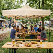 Automaatne pop-up aiapaviljon, telk 3x3 m, beež, MultiGarden