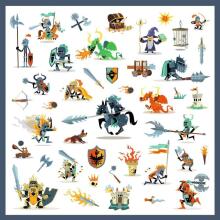 160 stickers - Knights