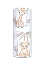Mähkmed - 14039 - FLANELLTRÜKK - EGA - LOOMAD KIIGEL - BEIGE - suurus 70x80 cm