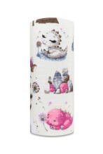 Mähkmed - 30015 - TETRA PRINT - EGA - DINO & WULKAN - ROOSA - suurus 70x80 cm