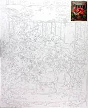 Numbrite järgi maalimine - 50531 - LILLEKIMP - suurus 40x50 cm